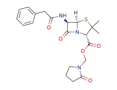 (2S,5R,6R)-3,3-Dimethyl-7-oxo-6-phenylacetylamino-4-thia-1-aza-bicyclo[3.2.0]heptane-2-carboxylic acid 2-oxo-pyrrolidin-1-ylmethyl ester
